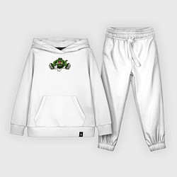 Костюм хлопковый детский Crocodile gym, цвет: белый