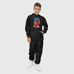 Костюм хлопковый детский Jordan play, цвет: черный — фото 2
