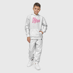 Костюм хлопковый детский Нина в стиле барби - объемный шрифт, цвет: белый — фото 2