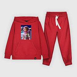 Костюм хлопковый детский Барби - крутой космонавт, цвет: красный