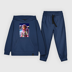 Костюм хлопковый детский Барби - крутой космонавт, цвет: тёмно-синий