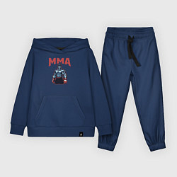 Костюм хлопковый детский MMA боец, цвет: тёмно-синий