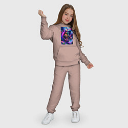 Костюм хлопковый детский Барби - заядлый геймер, цвет: пыльно-розовый — фото 2
