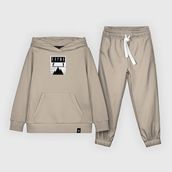 Костюм хлопковый детский Карма никого не пощадит, цвет: миндальный