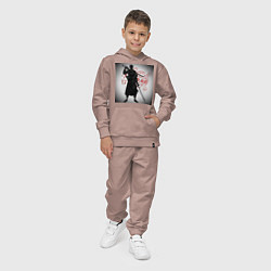 Костюм хлопковый детский Ван Пис Зоро Ророноа, цвет: пыльно-розовый — фото 2