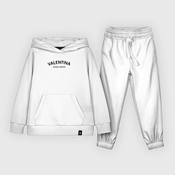 Костюм хлопковый детский Valentina never alone - motto, цвет: белый