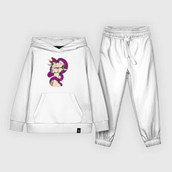 Костюм хлопковый детский Кобра вьется вокруг руки механика, цвет: белый