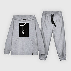 Костюм хлопковый детский Космонавт на качелях планета, цвет: меланж