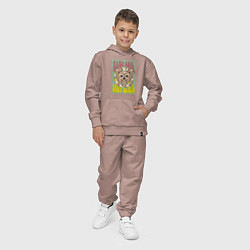 Костюм хлопковый детский Винтажный йорк пацифист, цвет: пыльно-розовый — фото 2