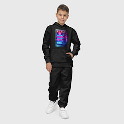 Костюм хлопковый детский Ai hacker digital rebel - neon glow, цвет: черный — фото 2