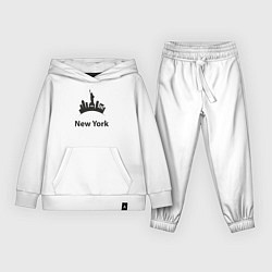 Костюм хлопковый детский New York mood, цвет: белый