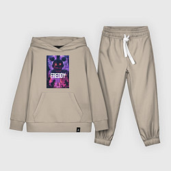 Костюм хлопковый детский Freddy - мишка Фредди, цвет: миндальный