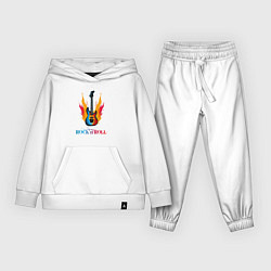 Костюм хлопковый детский Rocknroll grunge, цвет: белый