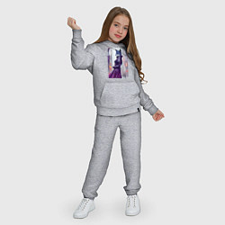 Костюм хлопковый детский Чернобурая лиса модница - нейросеть, цвет: меланж — фото 2