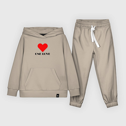 Детский костюм One - love / Миндальный – фото 1