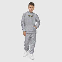 Костюм хлопковый детский Первый опытный самолет SSJ-NEW, цвет: меланж — фото 2