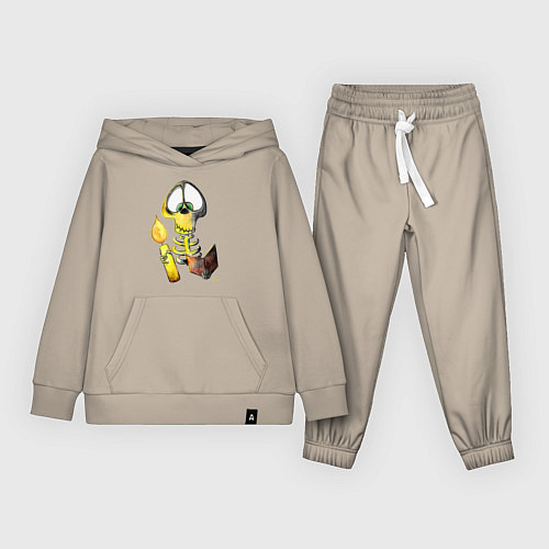 Детский костюм Скелет ученый / Миндальный – фото 1