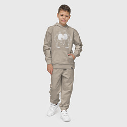 Костюм хлопковый детский Белый слон, цвет: миндальный — фото 2