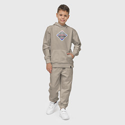 Костюм хлопковый детский Массачусетс Бостон, цвет: миндальный — фото 2