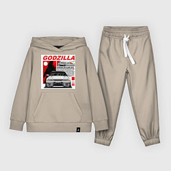 Костюм хлопковый детский Nissan Skyline, цвет: миндальный