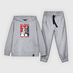 Костюм хлопковый детский Моя геройская академия All Might pease symbol, цвет: меланж