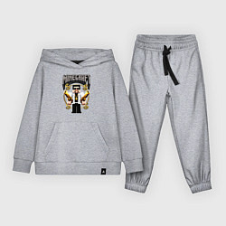Костюм хлопковый детский Стив из Майнкрафт с золотыми пистолетами, цвет: меланж