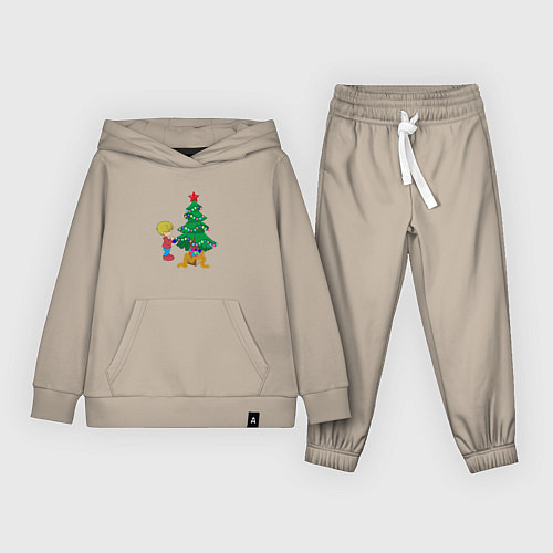 Детский костюм Ребенок украшает елку / Миндальный – фото 1