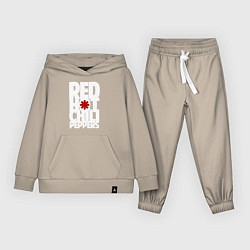 Костюм хлопковый детский RHCP - title and logo, цвет: миндальный