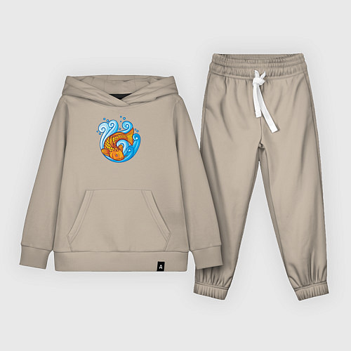 Детский костюм Золотая рыбка в море / Миндальный – фото 1