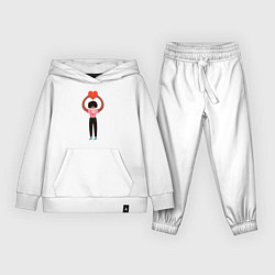 Костюм хлопковый детский Просто любить, цвет: белый