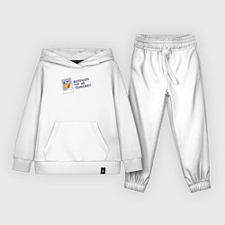 Костюм хлопковый детский Орел с цитатой фотошоп тут не поможет, цвет: белый