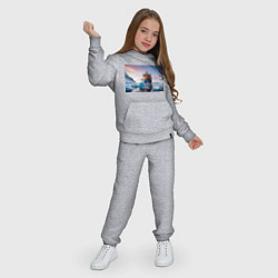 Костюм хлопковый детский Северный морской путь, цвет: меланж — фото 2