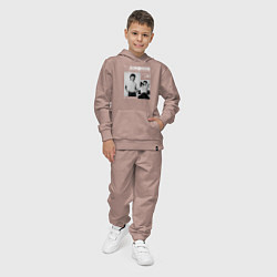 Костюм хлопковый детский Jungkook bts seven, цвет: пыльно-розовый — фото 2