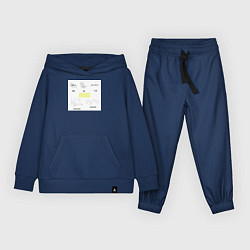 Костюм хлопковый детский Big bang подписи участников, цвет: тёмно-синий