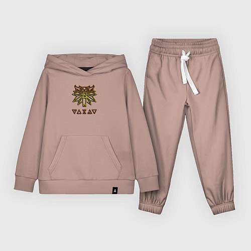 Детский костюм Ведьмак лого градиент / Пыльно-розовый – фото 1