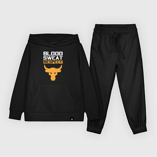 Детский костюм Blood sweet respect logo / Черный – фото 1