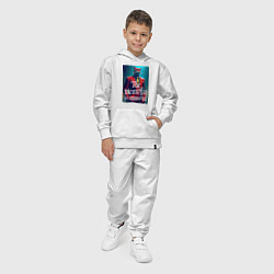 Костюм хлопковый детский Мяуфия бессмертна - мем, цвет: белый — фото 2