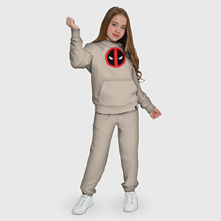 Костюм хлопковый детский Deadpool logo, цвет: миндальный — фото 2