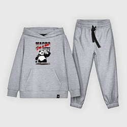 Костюм хлопковый детский Панда с гирями, цвет: меланж