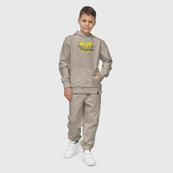 Костюм хлопковый детский Wu-Tang Clan cream, цвет: миндальный — фото 2