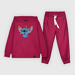 Костюм хлопковый детский Stitch stars, цвет: маджента