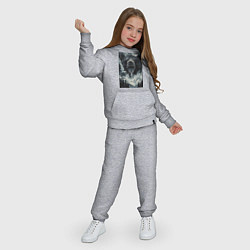 Костюм хлопковый детский Медведь с оскаленной пастью, цвет: меланж — фото 2