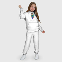 Костюм хлопковый детский Herobrine i want to believe, цвет: белый — фото 2