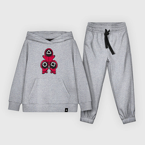 Детский костюм Squid game little men / Меланж – фото 1