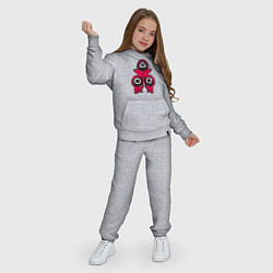 Костюм хлопковый детский Squid game little men, цвет: меланж — фото 2