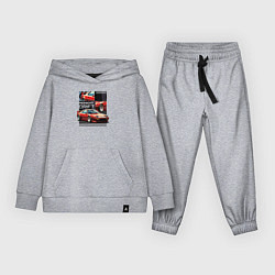 Костюм хлопковый детский Спортивная машина по кусочкам и целиком, цвет: меланж