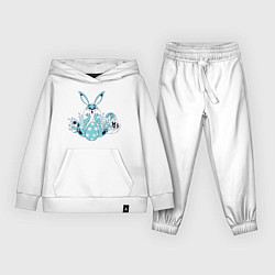 Костюм хлопковый детский Милый пасхальный кролик, цвет: белый