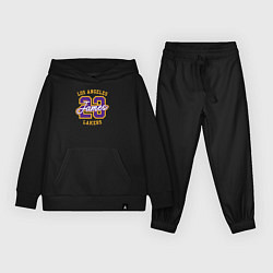 Костюм хлопковый детский Lebron James Lakers, цвет: черный