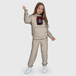 Костюм хлопковый детский Кукла Поппи из Poppy Playtime, цвет: миндальный — фото 2