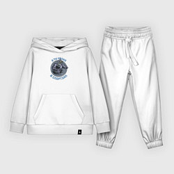 Костюм хлопковый детский Футурама: Бендер с гантелями, цвет: белый